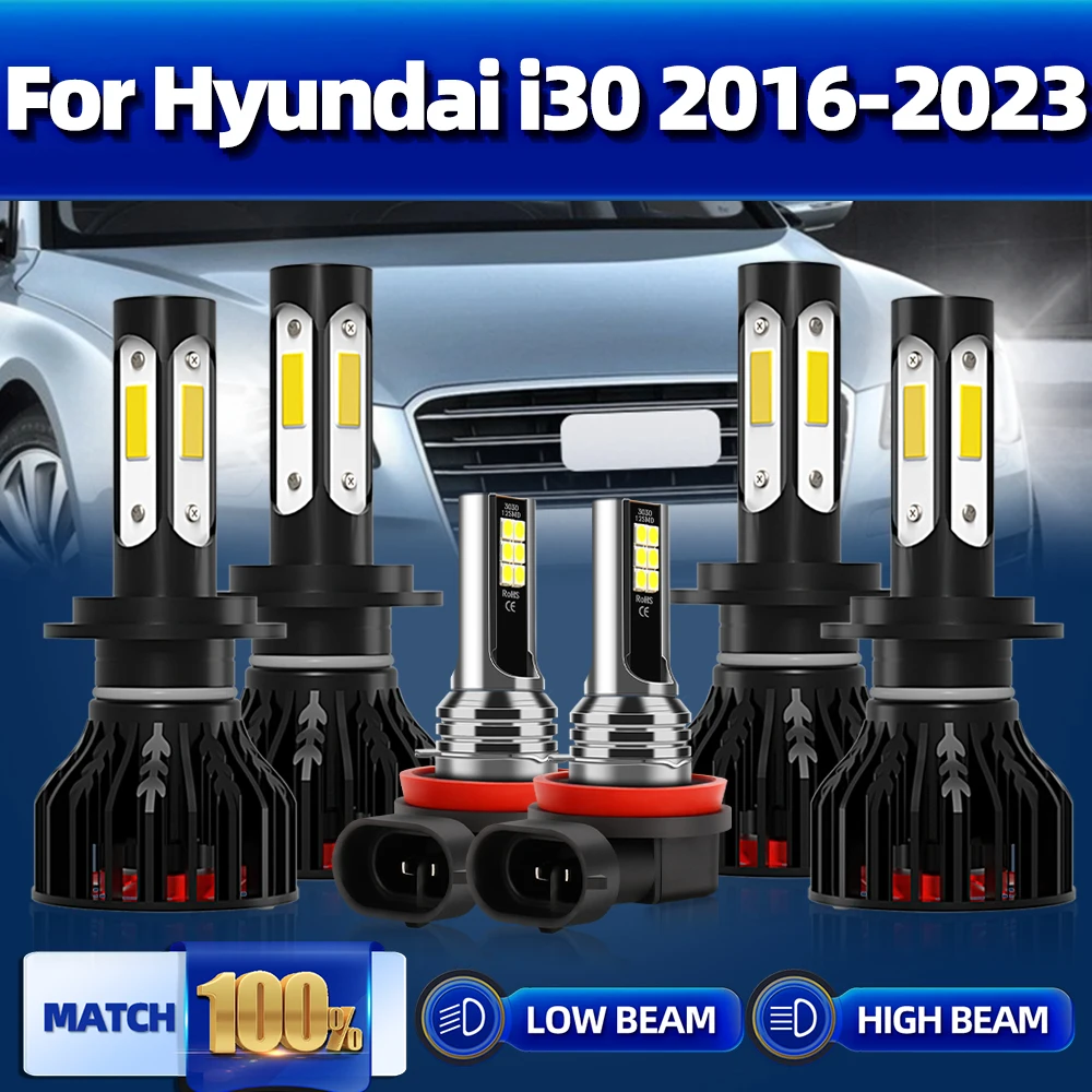 

LED Headlight Bulb 12V Car Fog Light 60000LM CSP Chips Auto Lamp 6000K For Hyundai i30 2016 2017 2018 2019 2020 2021 2022 2023