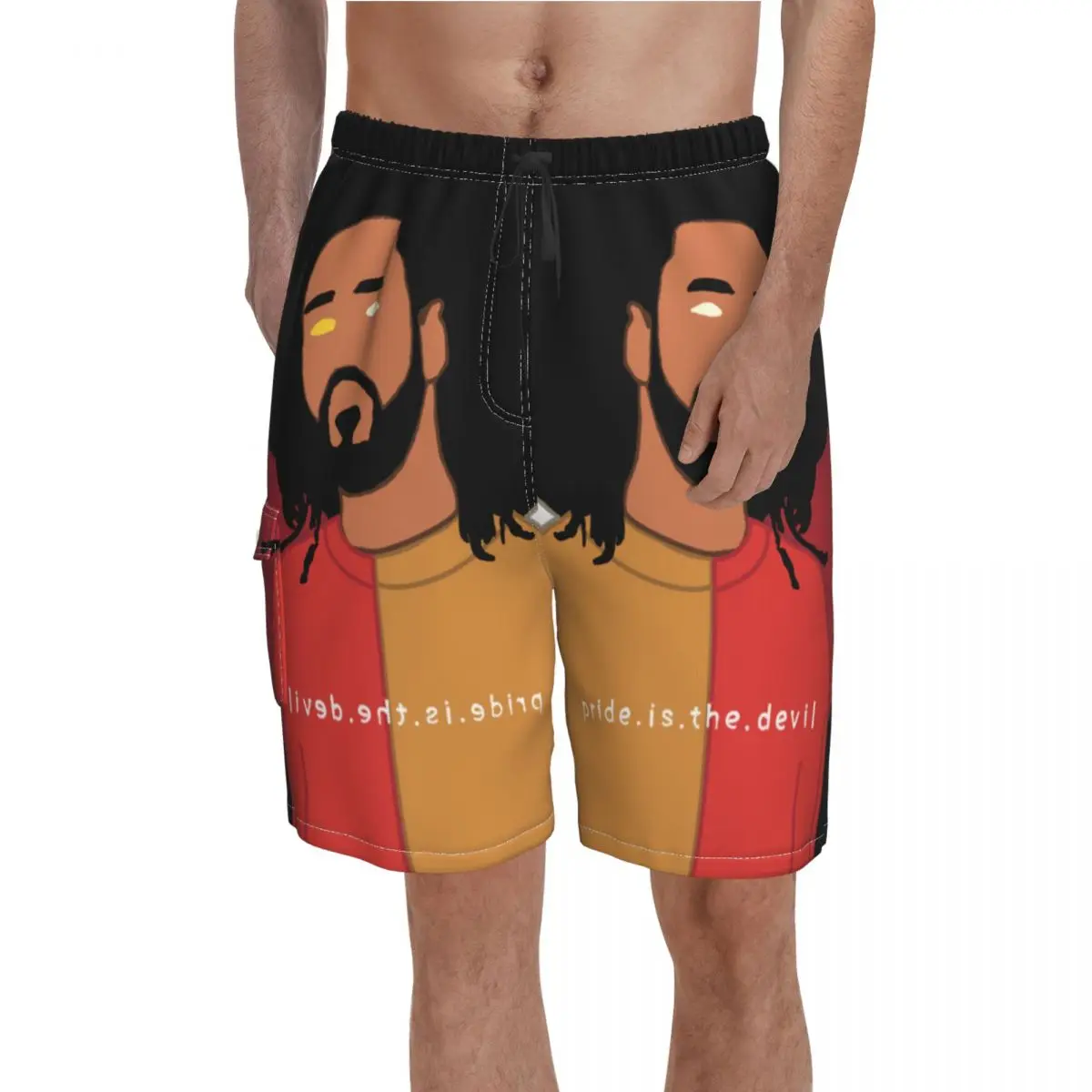 

Трусы-плавки J Cole Board Pride Is The Devil lil baby art, мужские плавки из полиэстера с рисунком для купания, плавки