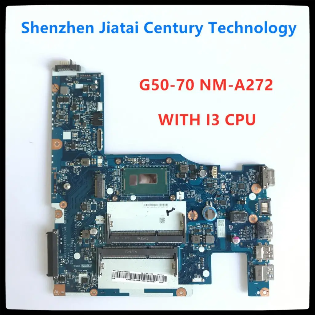 

High quality ACLU1 ACLU2 NM-A272 PC motherboard for Lenovo G50-70 Z50-70 G50-70M Laptop motherboard with I3 CPU DDR3 100% test