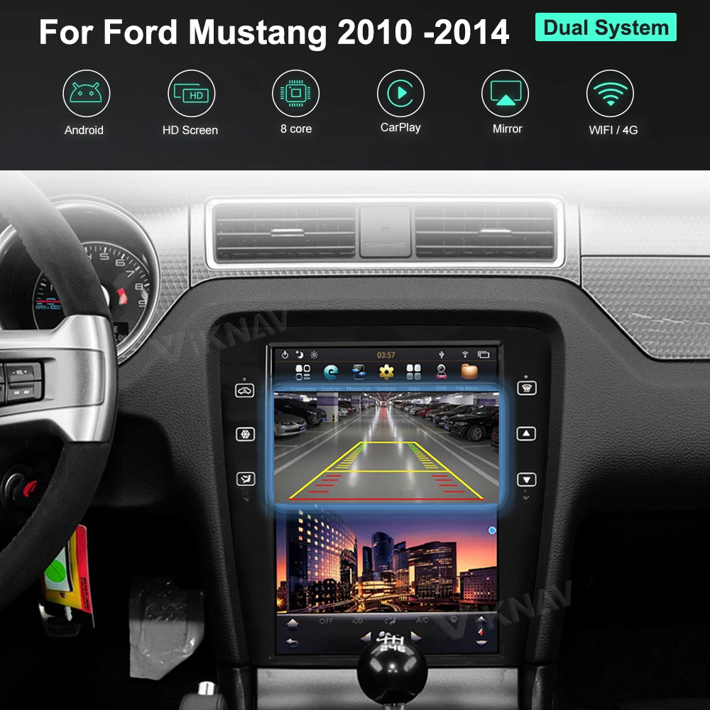 

Автомагнитола для FORD Mustang 12,1-2010, 2014 дюйма, 8 ядер, Android