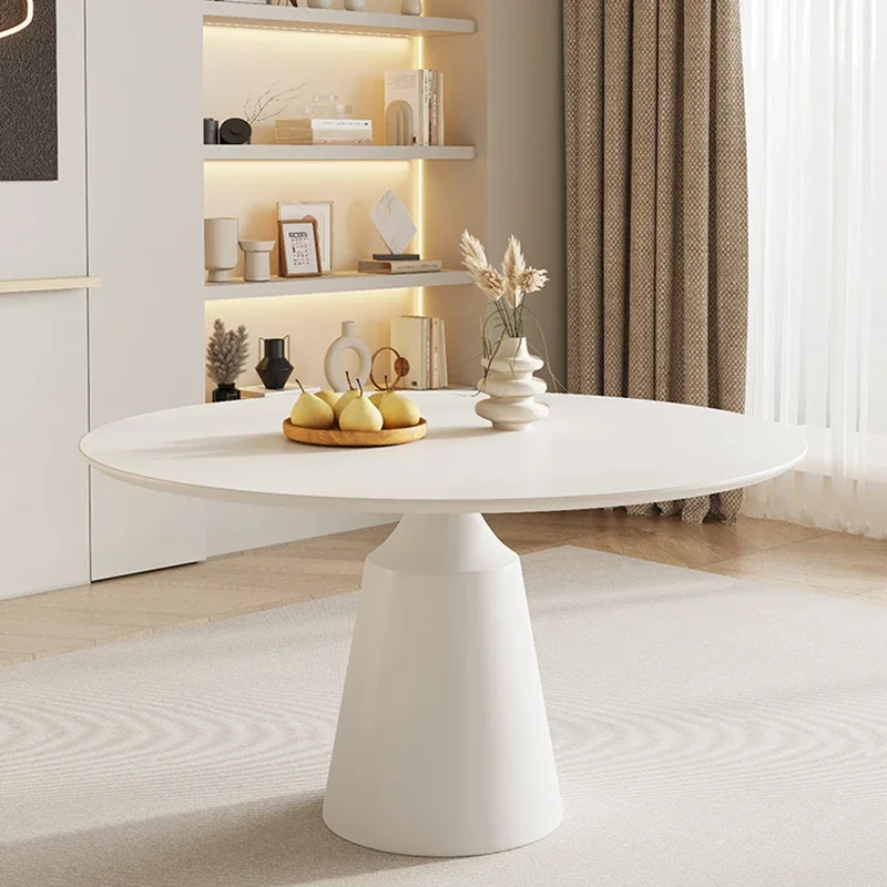 Минималистичные обеденные столы для гостиной кухни круглые уличные