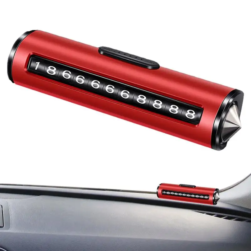 

Window Breaker And Seat Belt Cutter Multifunctional Alloy Temporary Parking Stop Phone Number Plate Notification Phone Number