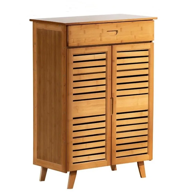 

Simplicity Shoe Cabinet With 2 Doors For Entryway 4 Tier Shoe Storage Cabinet