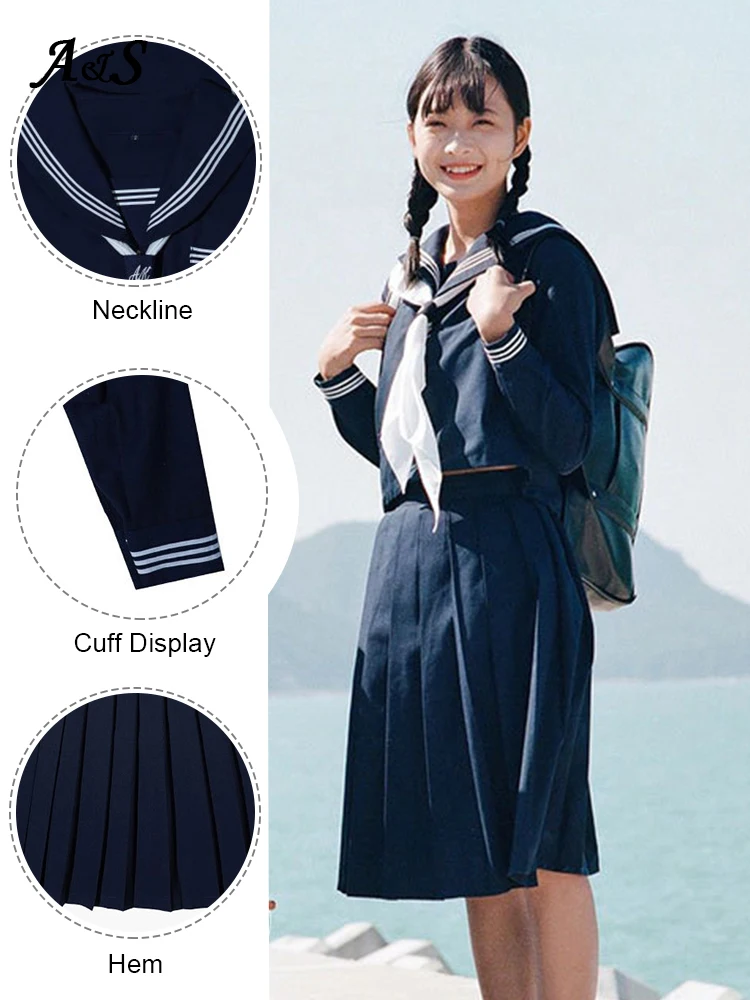 Японская школьная форма размера плюс JK базовый мультяшный Милая матроска