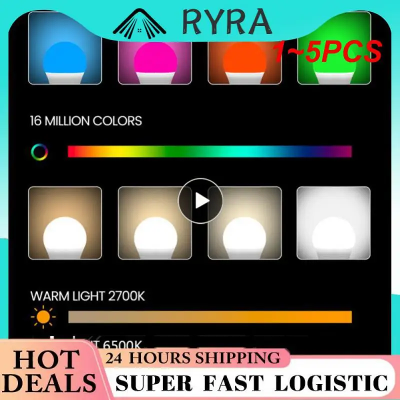 

Умные светодиодные лампы ZigBee E27 с цоколем RGB, 220 В, 110 В, 1-5 шт.