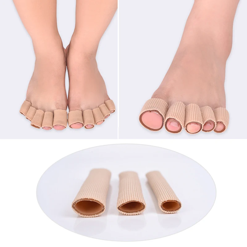 

S/M/L Foot Care Silicone Toe Cover Fabric Gel Bandage Calluses Protection Pain Relief Bunion Tube Toe Separator Finger Protector