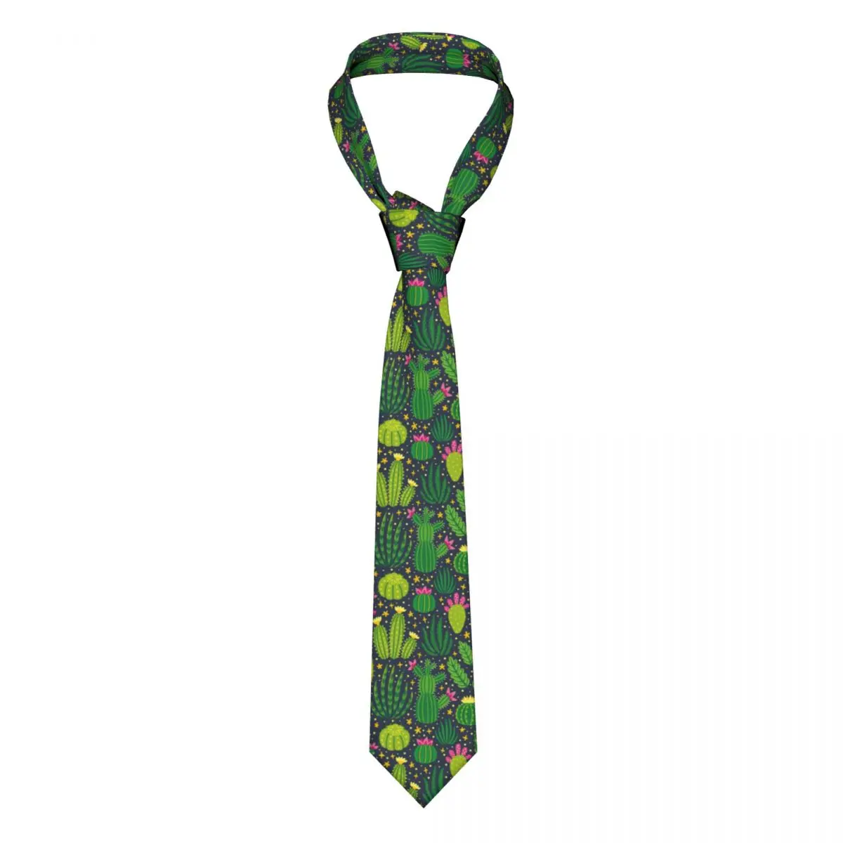 

Cactus Necktie Men Women Skinny Polyester 8 cm Wide Cute Neck Tie for Men Accessories Cravat Cosplay Props
