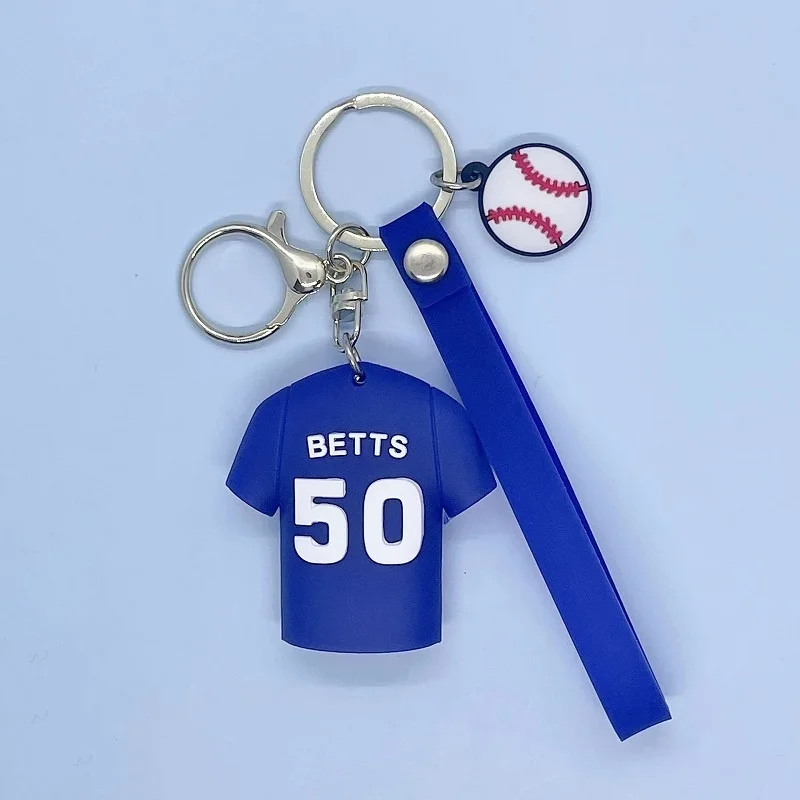 

Creative sports style baseball jersey key chain pendant decoration trend basketball bag car key chain pendant wholesale