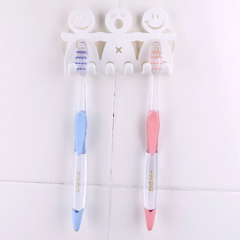 

1Pcs Toothbrush Holder Wall Mounted Suction Cup 5 Position Cute Cartoon Smile Bathroom Sets Bathroom Accessories