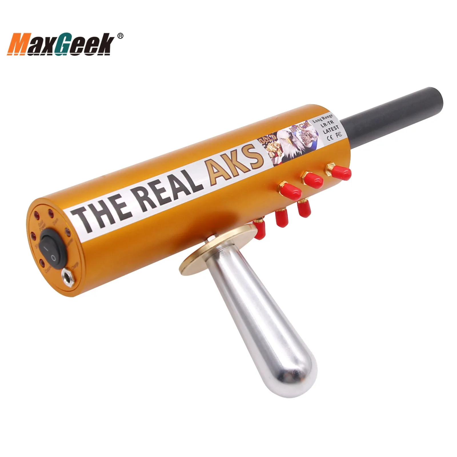 Фото Профессиональный металлоискатель Maxgeek The Real AKS с большим радиусом действия, 6 антенн, подземный золотоискатель, дальность поиска 1200 м, глубин... №4
