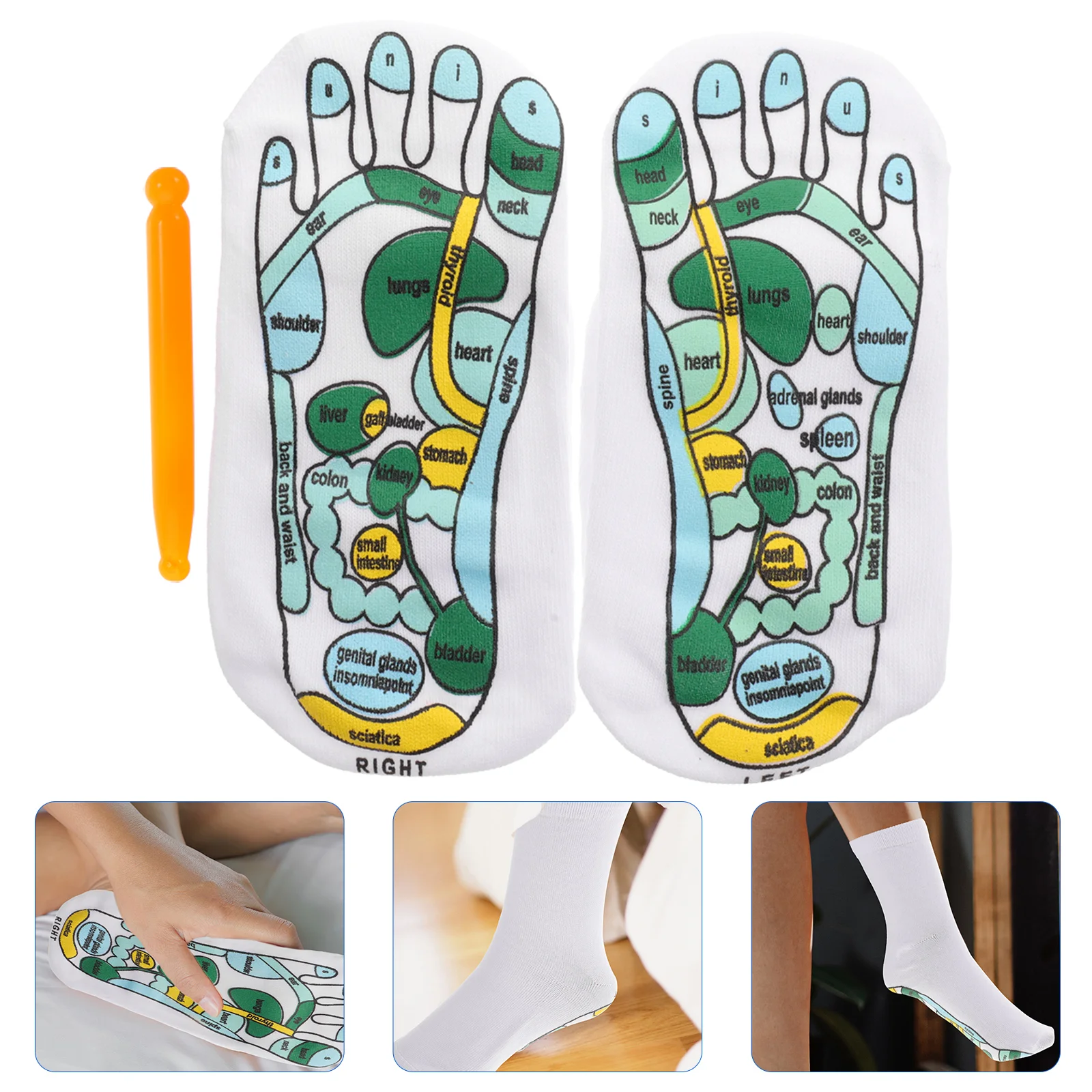 

Socks Acupressure Reflexology Tools Sock Foot Slippers Gloves Moxibustion Thermal Set Acupoint Physiotherapy Charts Breathable