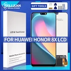 Оригинальный ЖК-дисплей 6,44 дюйма для Huawei Honor 8X, сенсорная панель, дигитайзер экрана в сборе с рамкой, бесплатная доставка