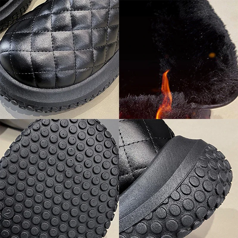 Зимняя женская теплая обувь на меху новые брендовые короткие плюшевые ботильоны