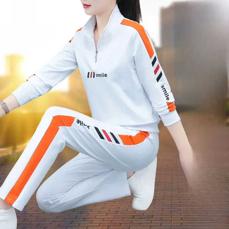 Брендовый спортивный комплект Woodpecker женский весенне-осенний воротник-стойка