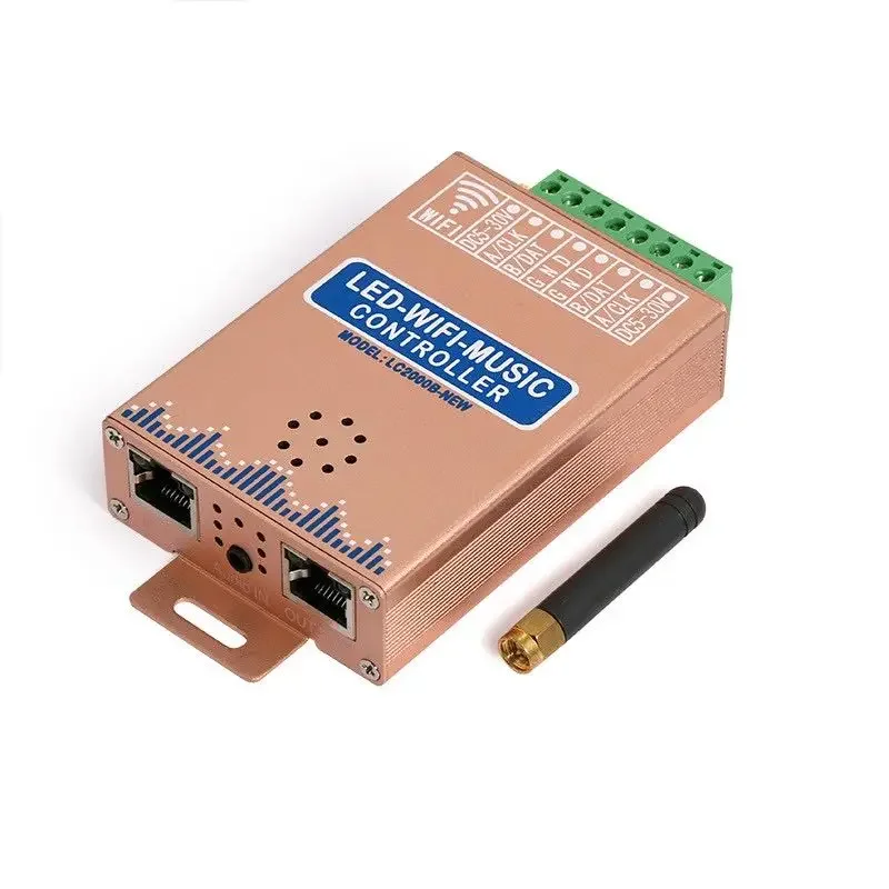 WIFI SPI Music Spectrum RGB-контроллер LC2000B для WS2812B Светодиодная цифровая пиксельная лента