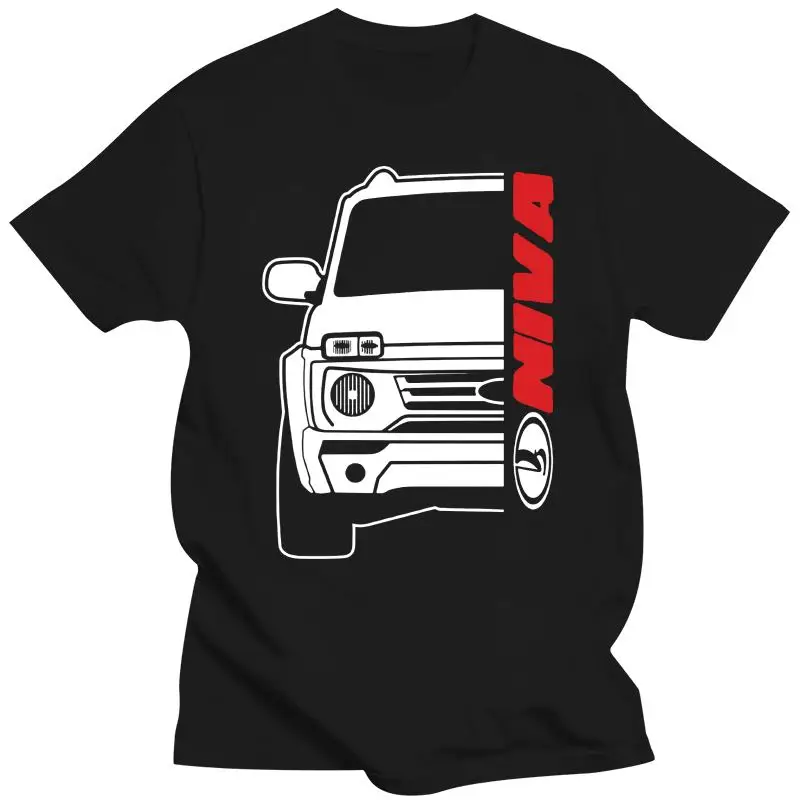 

2022 New Lada Niva Bronto Car Auto Black T-Shirt 100% Cotton Xs-3Xl