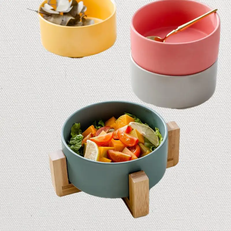 

Stylish Minimalist Salad Ceramic Bowl - Perfect for Instant Noodles and More