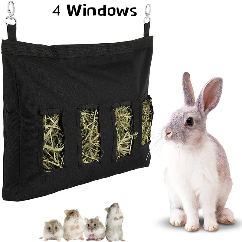

Youpin Rabbit Hay Feeder 4windows Rabbit Hay Bale Hay Storage Bag Rabbit Grass Feeder easy to clean
