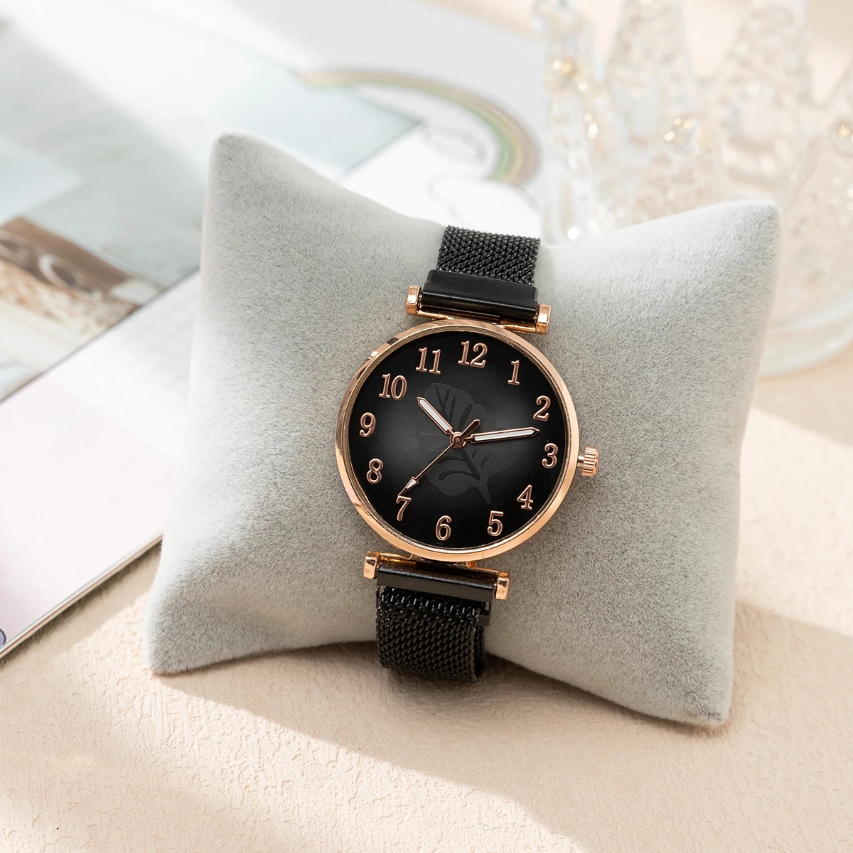 Модные женские часы с сетчатым стальным браслетом повседневные спортивные