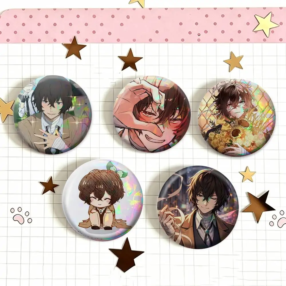 Фото Значок Bungo Stray Dogs Осаму Дазай, круглый, 25, 32, 44, 58, 75 мм, для фанатов, коллекционеров, подарок друзьям, брошь, сувенир №1