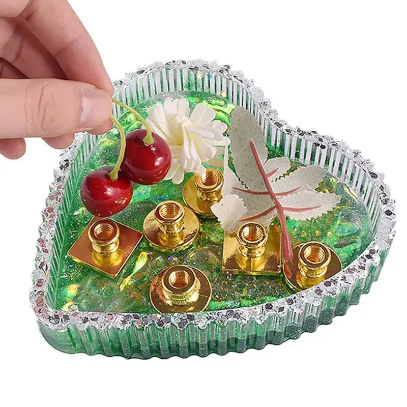 

Heart Silicone Molds Creative Handmade Storage Tray Making Moulds Tray Handmade Mold For Festival Art Crafts Valentine's Day