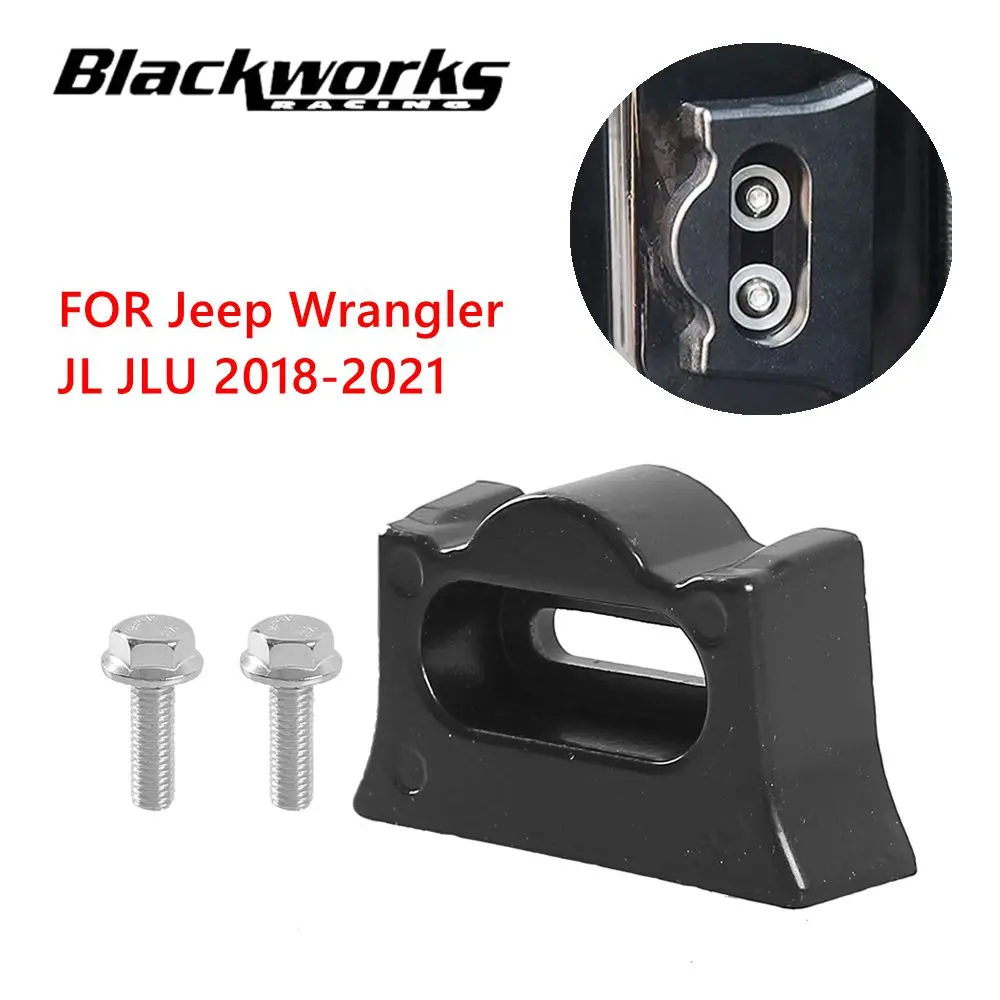 

Aluminum Tailgate Latch Bumper Stop Tailgate Alignment Easy to install For 2018-2021 Jeep Wrangler JL JLU Black Car Accessories