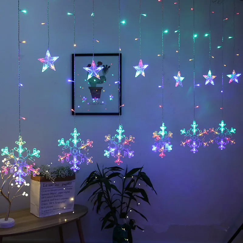 

220V Christmas Led String Lights Curtains Lamp Decorations for Home Room Fairy Wedding Party Garland Garden Outdoor Indoor Decor