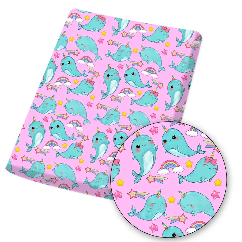 

Fabric By The Yard Cartoon Animals Printed Cloth Sheets Handmade Sewing Clothes Dress Making DIY Mask Crafts Material45*145cm/pc