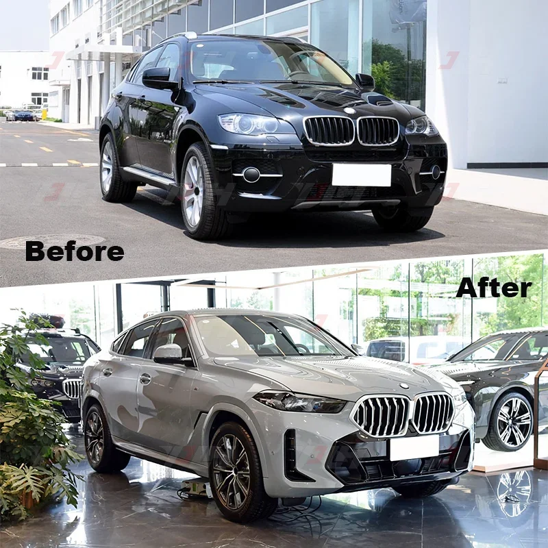 X6 E71 Обновление 2008-2014 года до 2024 G06 Комплект кузова Lci M-tech Sport Style без зеркала