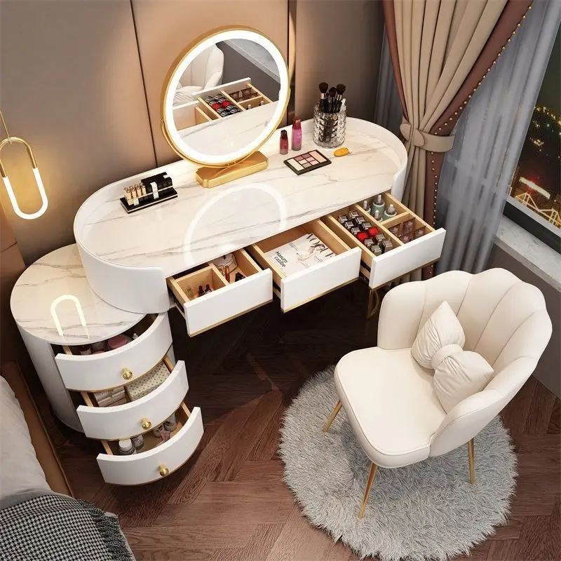 

Nordic Dressing Table Network Red Ins Style Dressing Table Bedroom Small Unit Modern, Simple, Light Luxury Master Bedroom Upper