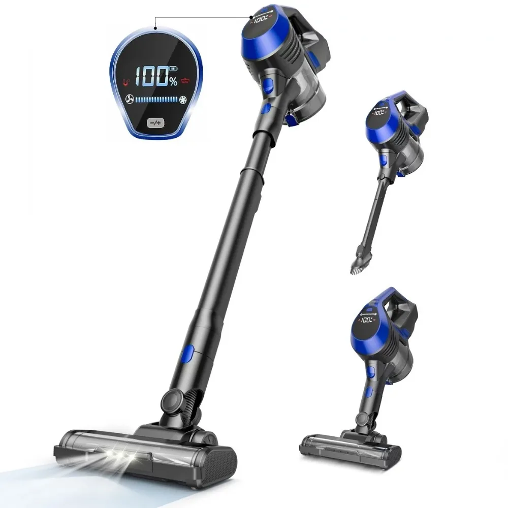 

MOOSOO XC1 Cordless Vacuum Lightweight Stick Vacuum Cleaner with Large LED Display Screen