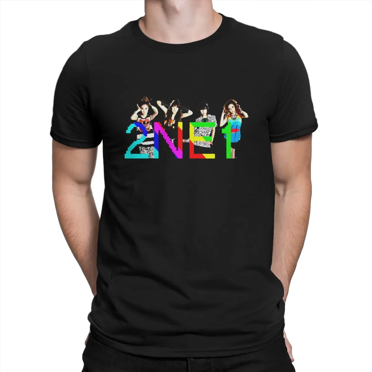 

2NE1 Man TShirt Rainbow Fashion T Shirt Original Streetwear Hipster