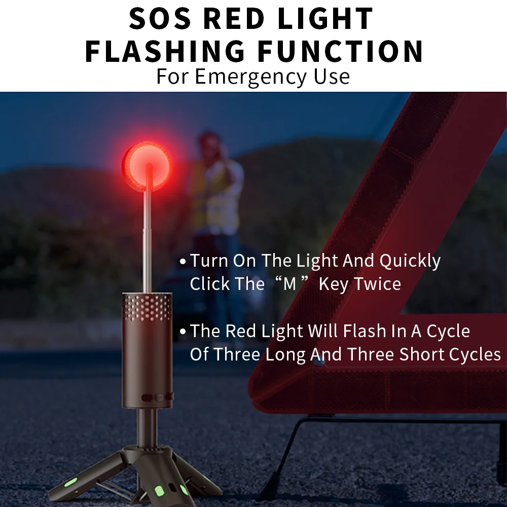 1 шт. выдвижной фонарь для кемпинга с магнитом