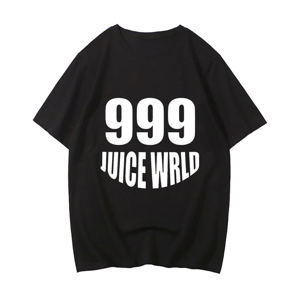 

Music Emo Rap Jjuice Wwrld 999 Letters Oversized T Shirts MEN 100% Cotton T-shirts Spring and Summer Tshirts High Street Fashion