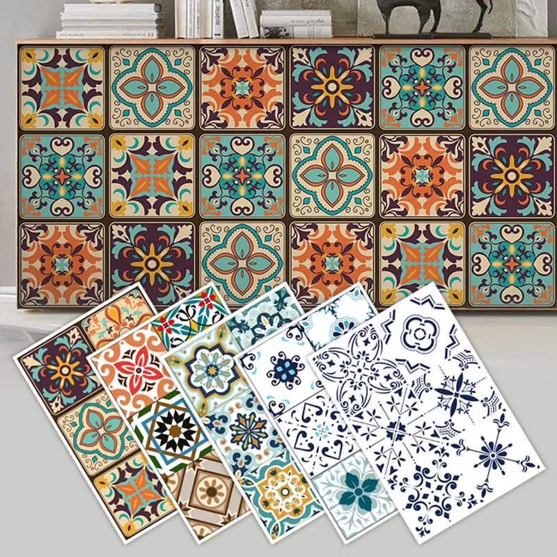 

Kitchen Bathroom Wallpaper Self-Adhesive Floor Sticker Wall Decal Tile Waterproof Sticker Wall Decoration Cover Ugly