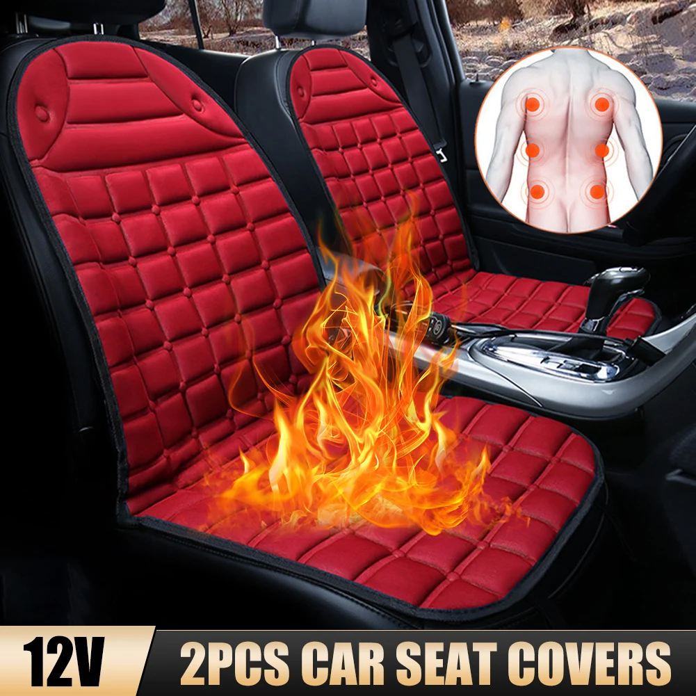 Купи 12V Heated Car Seat Cover Universal Auto Seat Heater Winter Warm Home Seat Cushion 2 Gear Temp Control Car Seat Pad with Switch за 643 рублей в магазине AliExpress