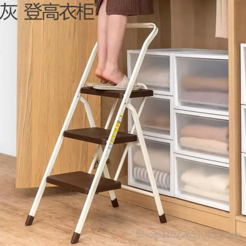 

Household Folding Retractable Indoor Step Ladder Multifunctional Three-step Small Staircase