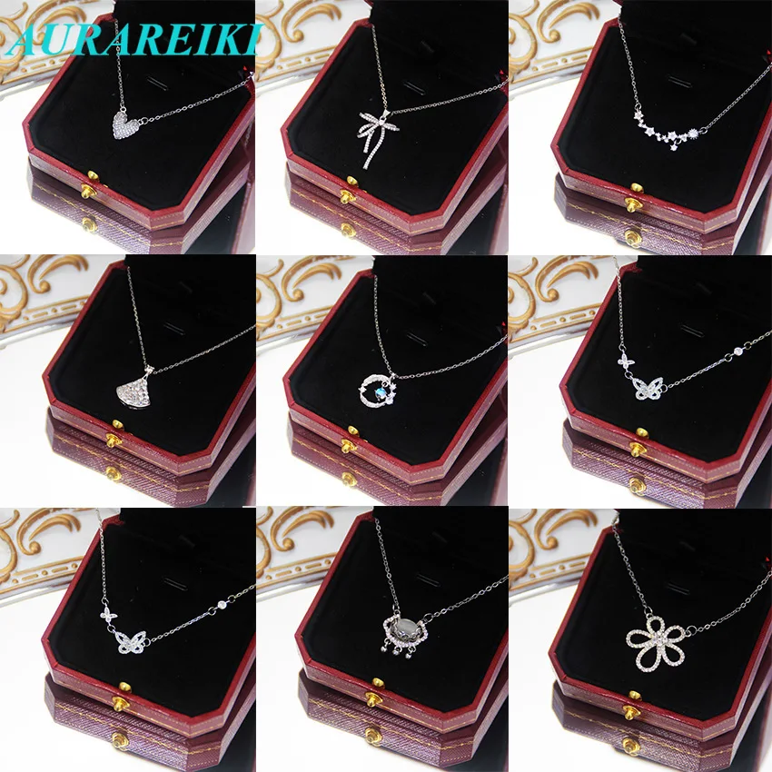 Модное классическое ожерелье из циркония, роскошное женское ретро-ожерелье до ключиц из циркония, платиновое ожерелье-бабочка, женское ювелирное изделие