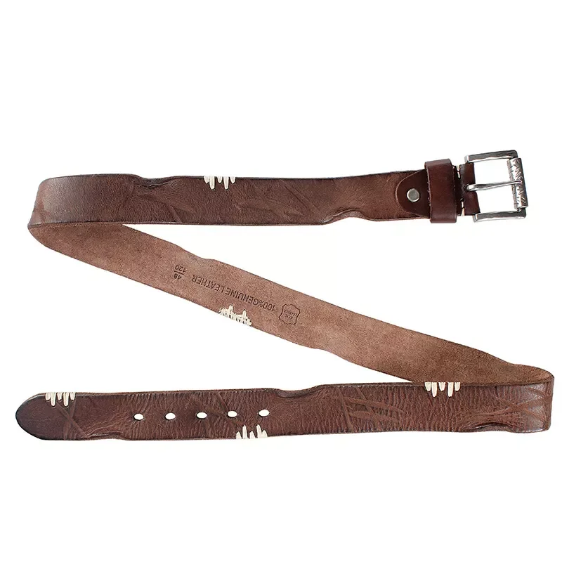 men's belt alloy pin buckle leather belt head layer cowhide designer design high-end cowhide belt for men free shipping