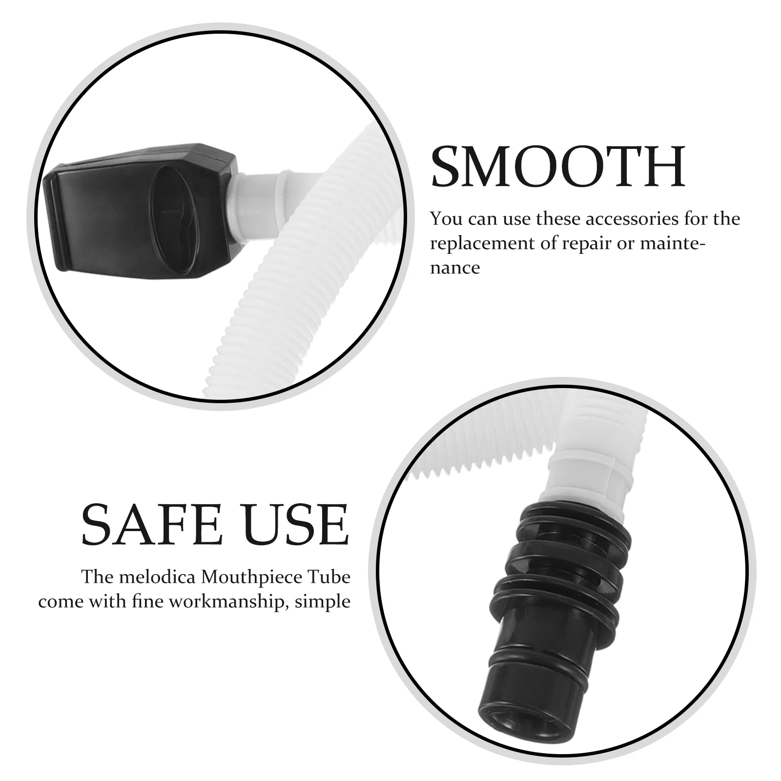 Мундштук Melodica аксессуары сменная трубка для портативного пластикового белого