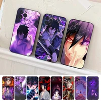 bandai anime naruto uchiha sasuke phone case for iphone 11 12 13 mini pro xs max 8 7 6 6s plus x 5s se 2020 xr cover