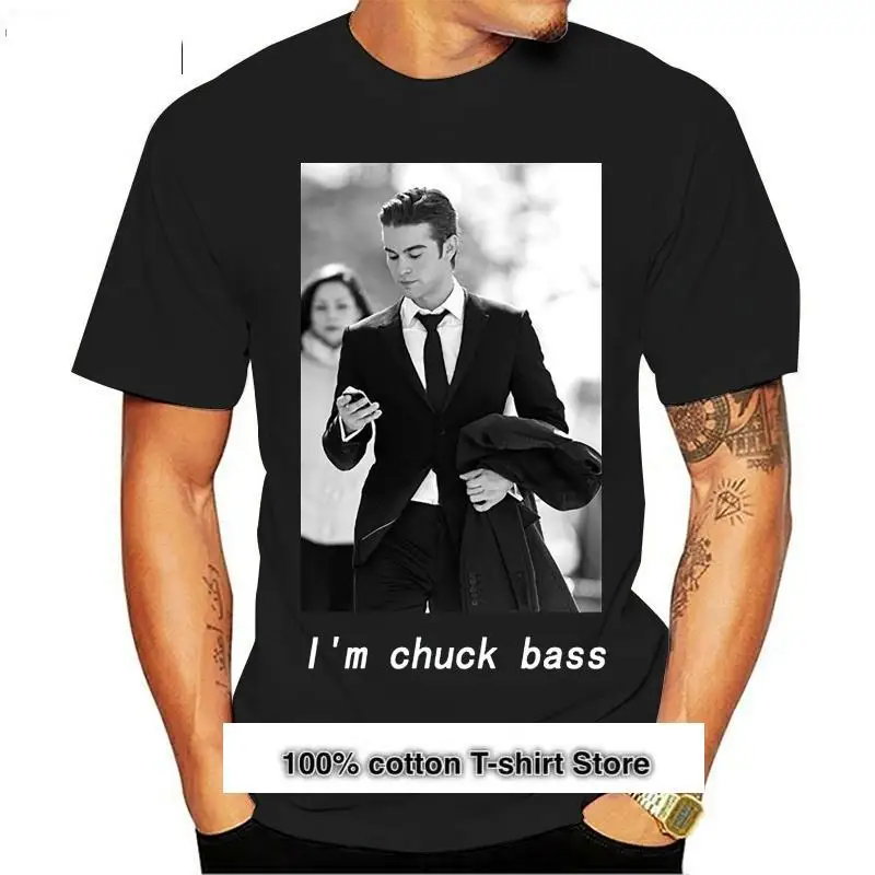 

Camiseta I'm Chuck Bass para hombre, prenda de vestir, de celebridad, Сплетница, Ed Westwick Chuck y Tony, 100