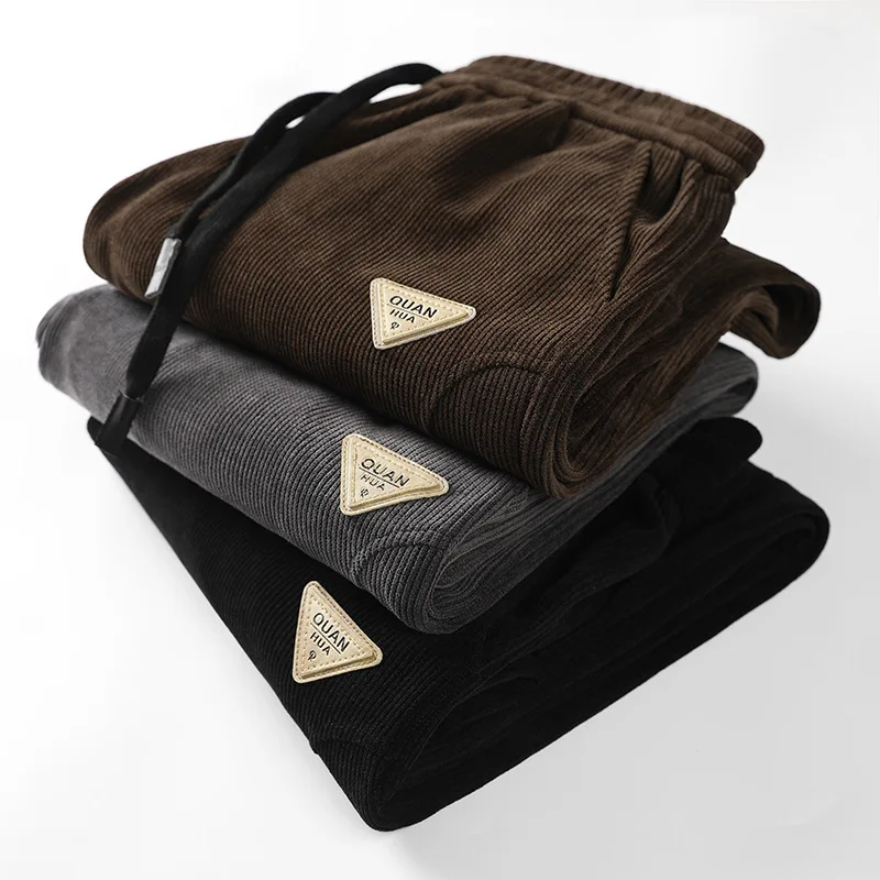

Spring Summer Slacks Men Fashionable High-End Corduroy Pants Men Harlan straight pants Men Casual Sweatpants Men Casual Pants