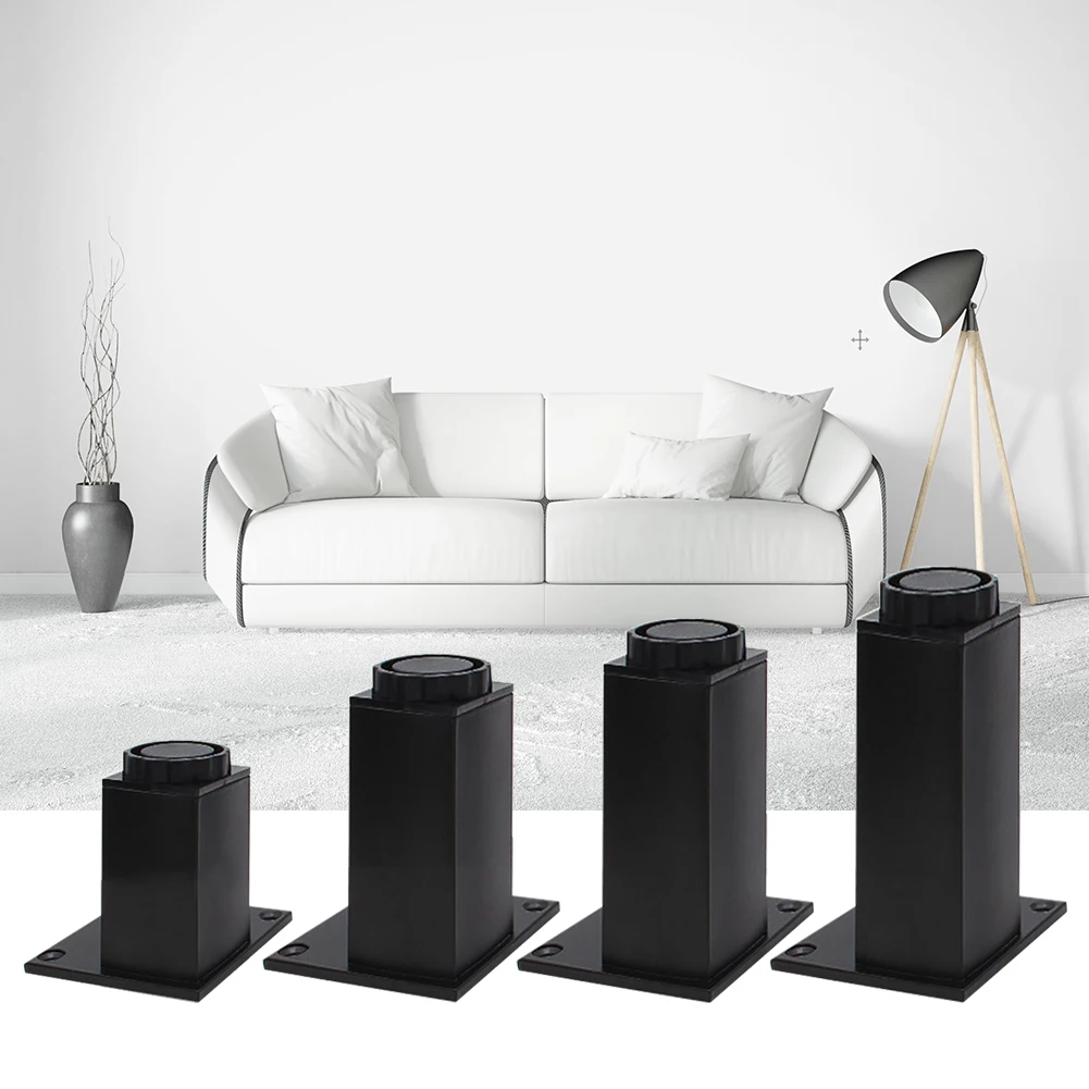 

Cupboard Adjustable Cabinet Legs Aluminum Alloy Furniture Replacement Metal Sofa Support Legs Coffee Table Protect Foot