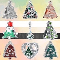 2022 new christmas tree series classic fashion pendant exquisite beads fit original brand charm bracelet diy for women jewelry