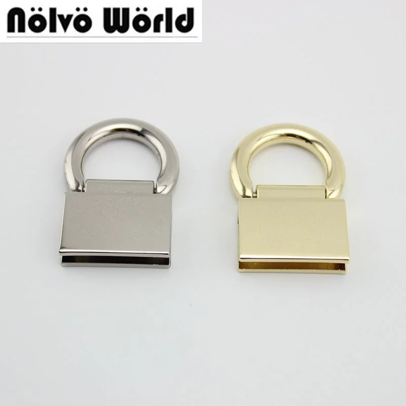 

50pcs 10pcs 45*28mm High quality metal fitting hardware handbag/bag's tassel cap clasp square buckle screw connector bag hanger