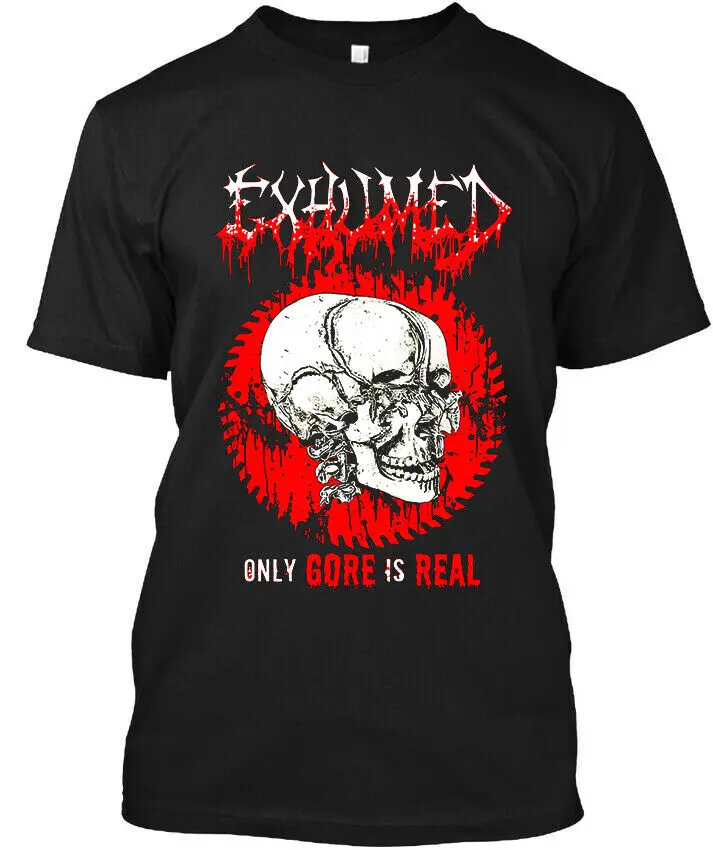 Exhumed Only Gore Is Real American Death O-Neck Cotton T Shirt Men Women Casual Short Sleeve Loose Tshirt Dropshipping