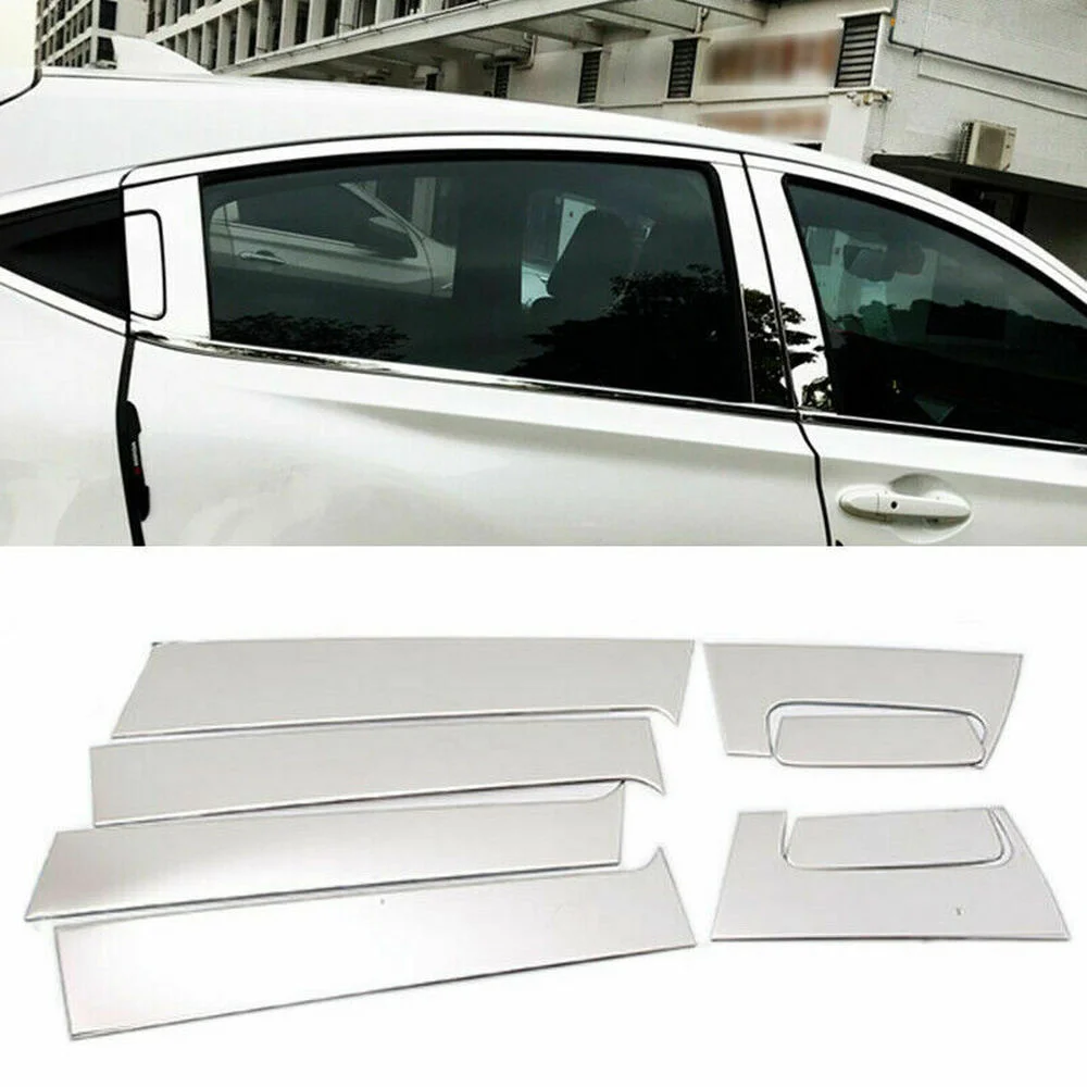 

8Pcs Chrome Car Door Window Column BC Pillar Post Cover Trim For Honda HRV Vezel 2014-2020 Stainless Steel Sticker Styling