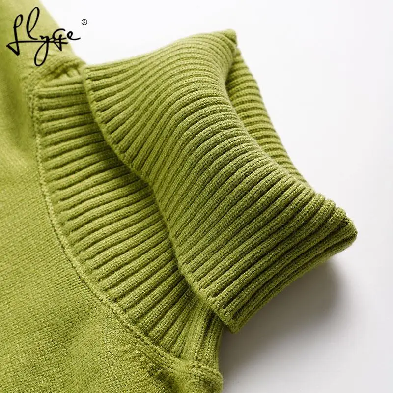 Женский свитер оверсайз водолазка джемперы с длинным рукавом зимний толстый