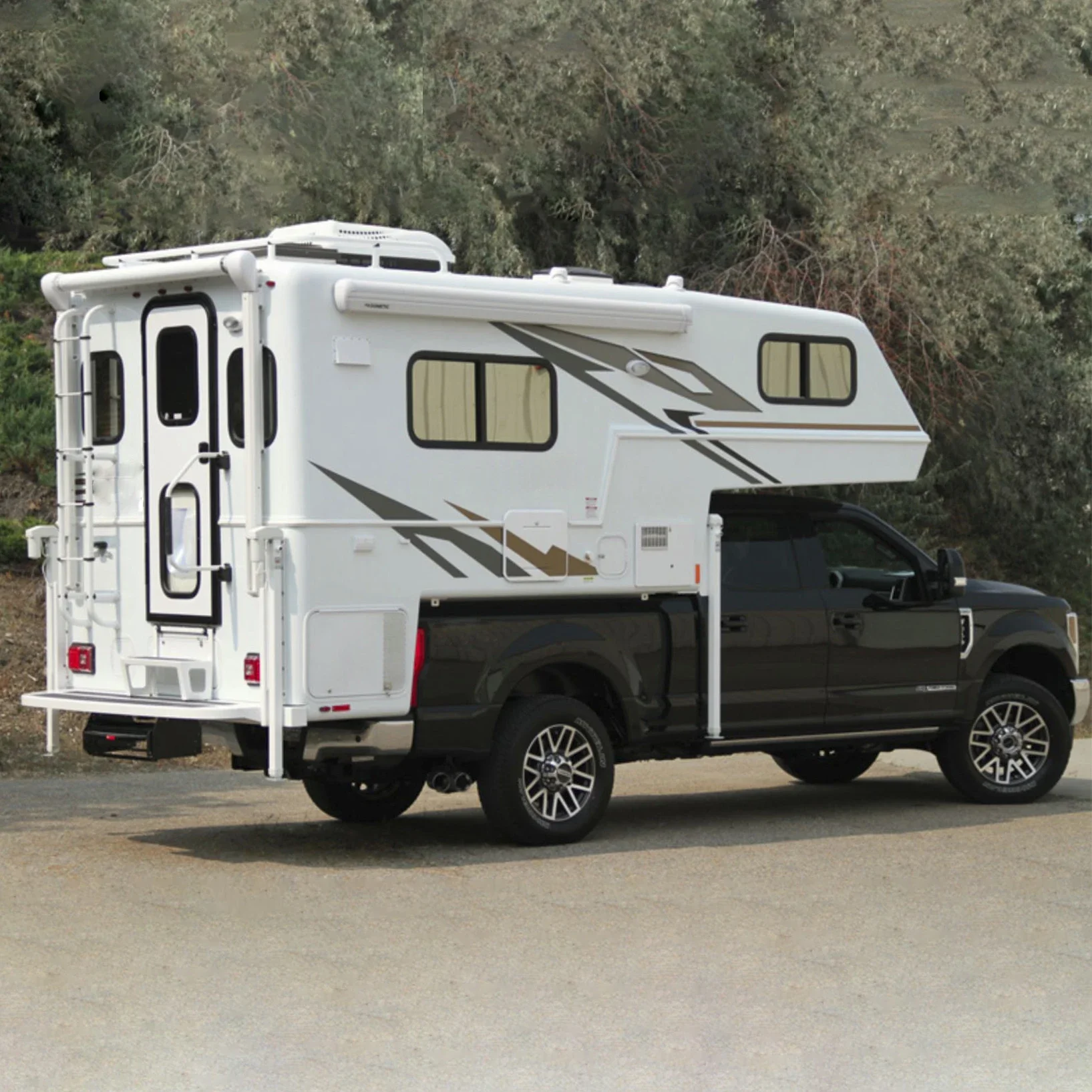 Ecocampor 4x4 всплывающий грузовик из стекловолокна Camper с навесом для кемпера кухней и